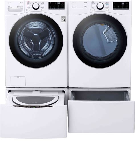 Full-size and fully featured, with the washer on the bottom and dryer on top, the sleek single unit LG WashTower, giving you room to add a sink, a folding table or whatever you like. But unlike conventional stacked pairs, LG’s exclusive Center Control panel is perfectly positioned with both washer and dryer controls at just …